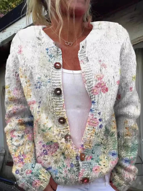 Anabelle | Vest met bloemenmotief