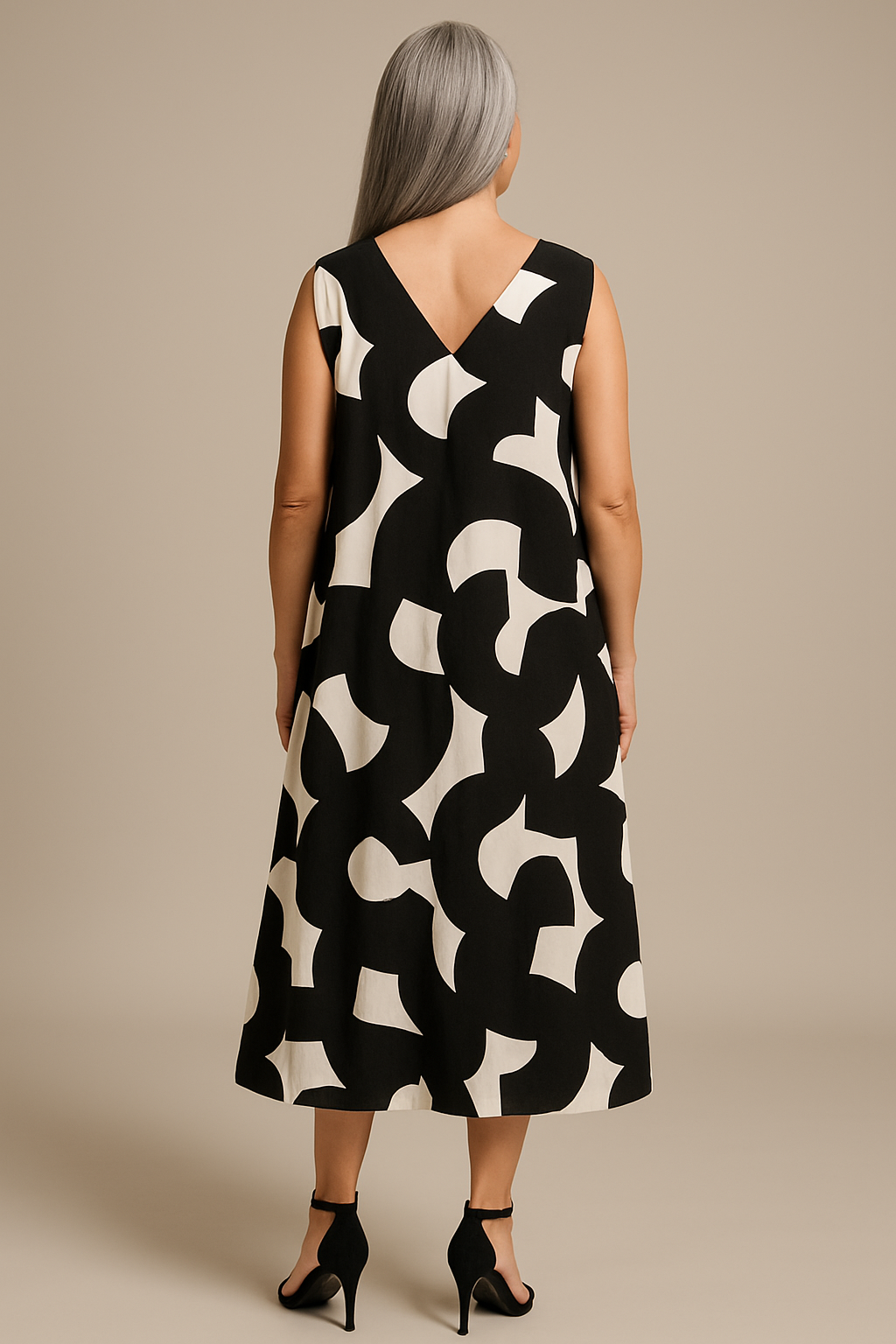 VERA | JURK MET PRINT EN V-HALS