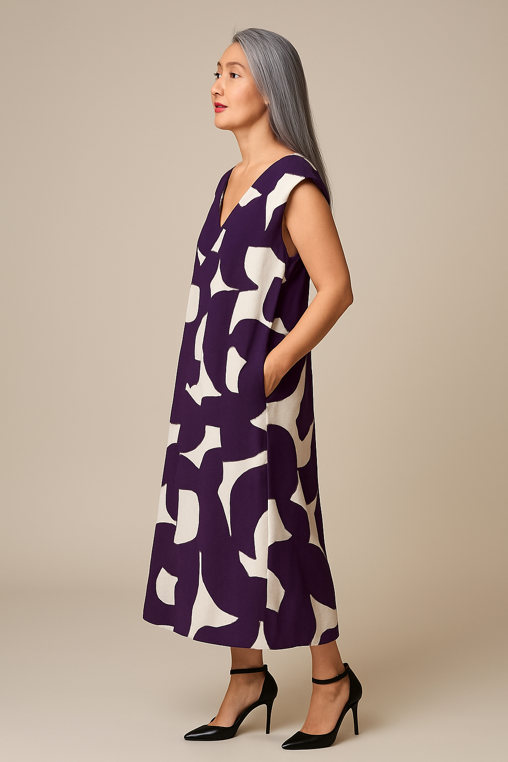 VERA | JURK MET PRINT EN V-HALS