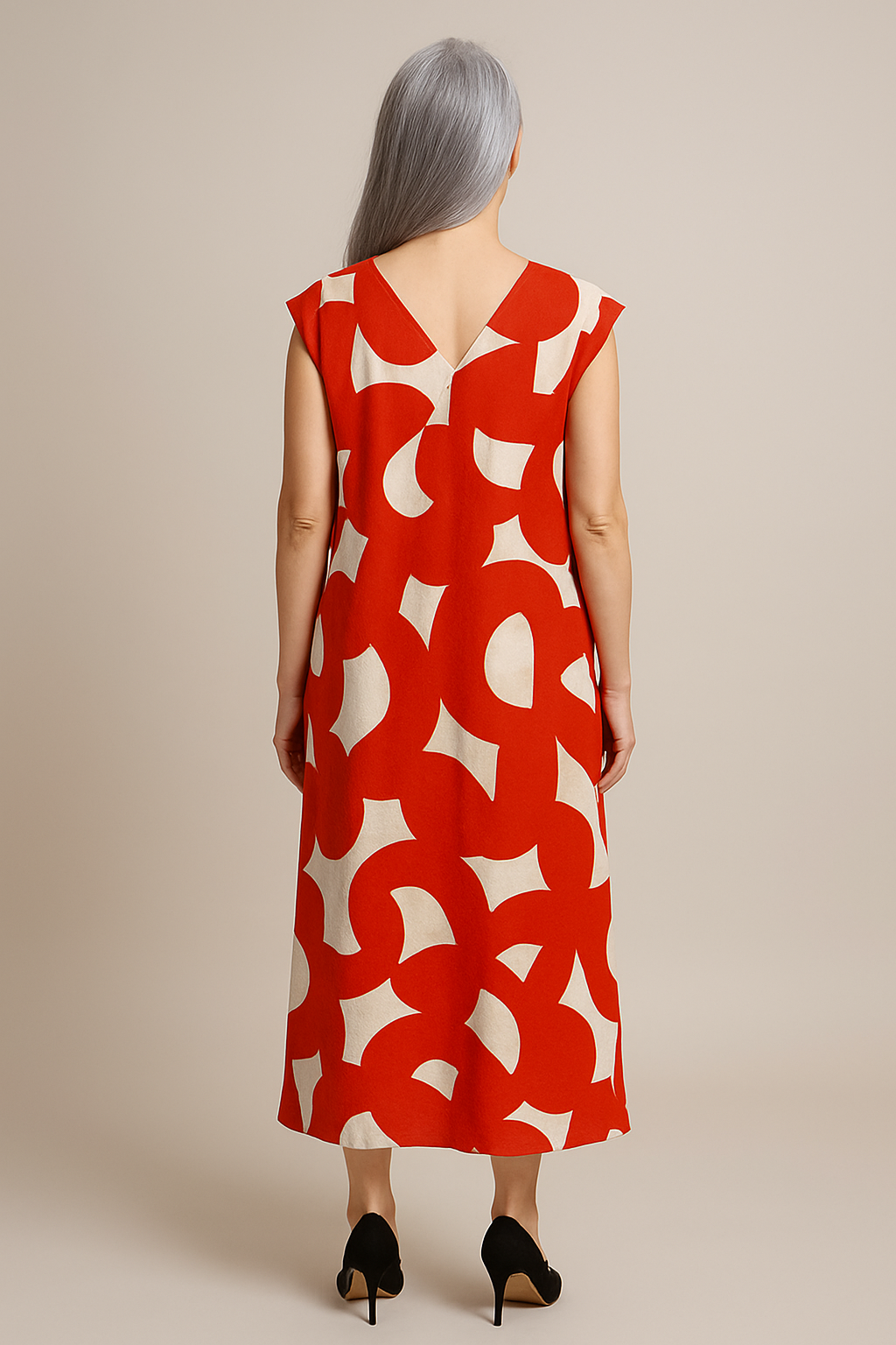 VERA | JURK MET PRINT EN V-HALS
