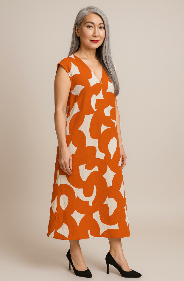 VERA | JURK MET PRINT EN V-HALS