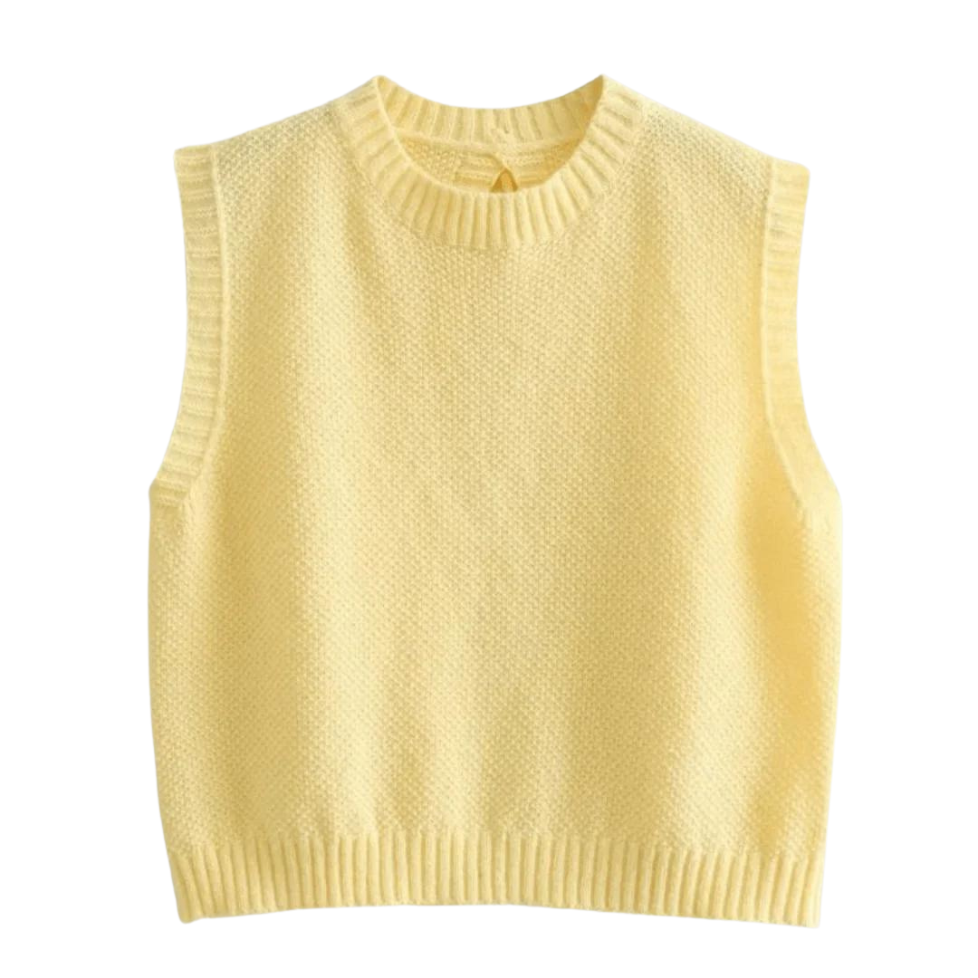 Dani™ | Gebreide rugloze top met veters