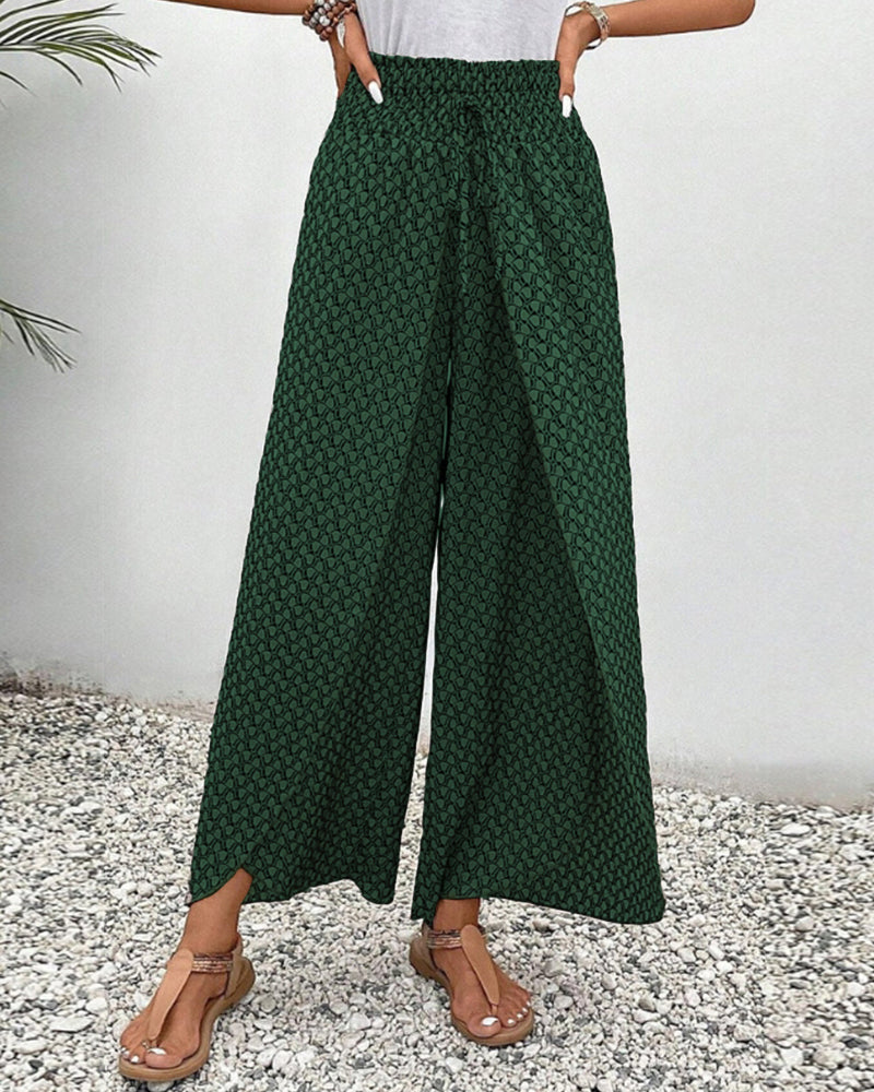 Elisa - Flared Broek met geometrische print