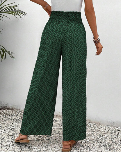 Elisa - Flared Broek met geometrische print