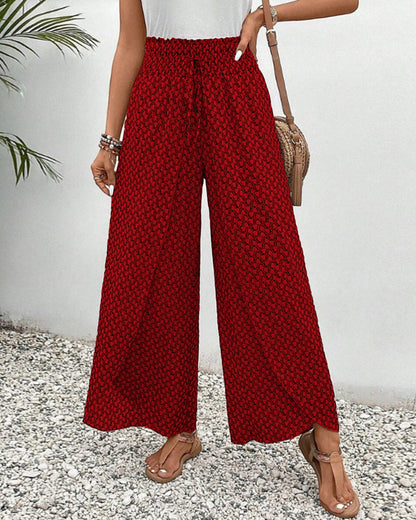 Elisa - Flared Broek met geometrische print