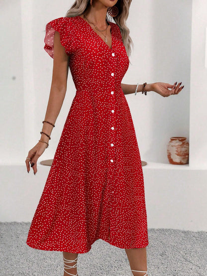 Amy V-Neck Long dress