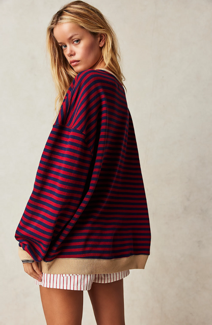 Maria | Gestreepte Oversized Pullover