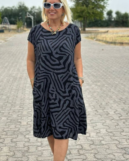 Tahlia™ - Zomer jurk met ronde hals en mooie print
