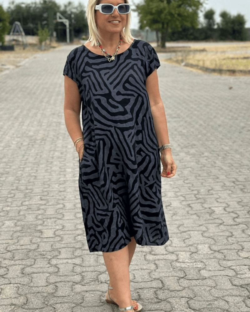 Tahlia™ - Zomer jurk met ronde hals en mooie print