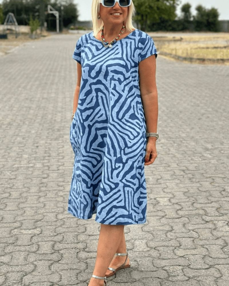 Tahlia™ - Zomer jurk met ronde hals en mooie print