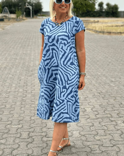 Tahlia™ - Zomer jurk met ronde hals en mooie print