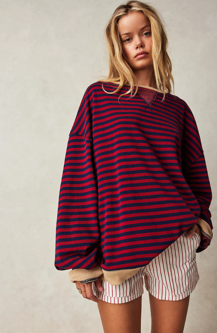 Maria | Gestreepte Oversized Pullover