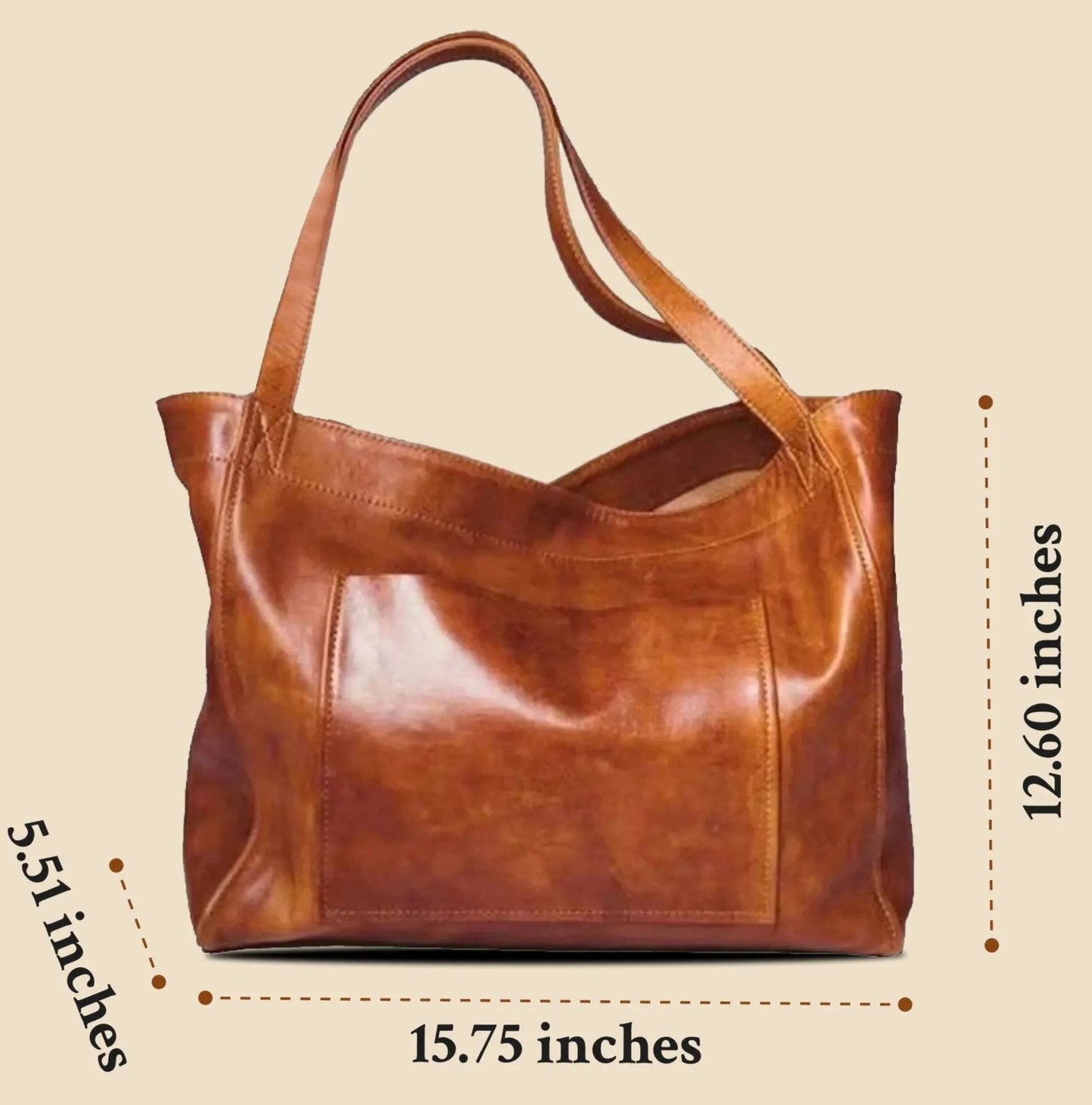 Diana - Vintage Leren Schoudertas