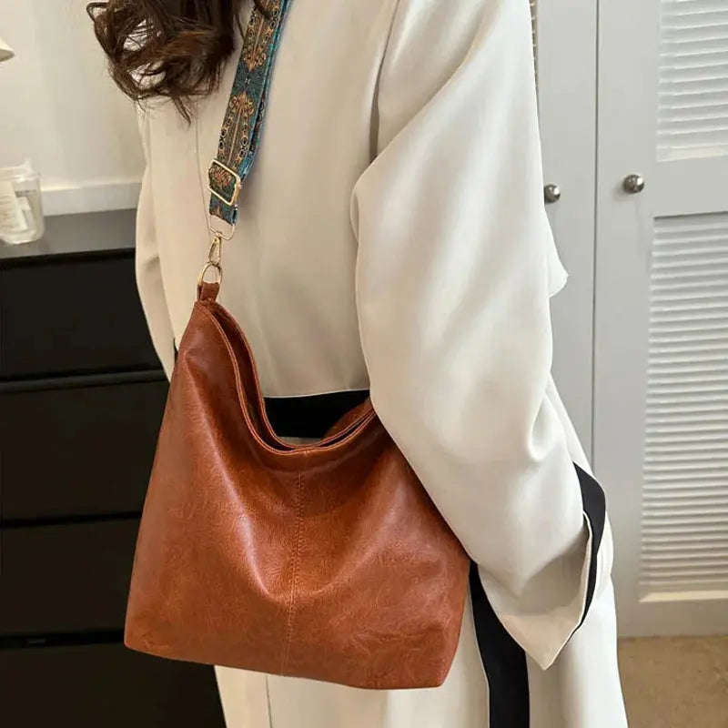 Esther - Vintage Leren Schoudertas