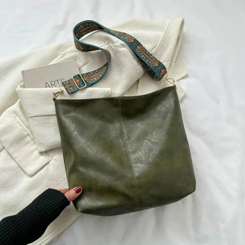 Esther - Vintage Leren Schoudertas