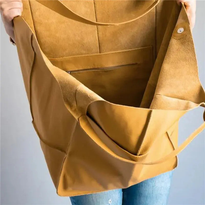 Elize - Vintage Leren Shopper Tas