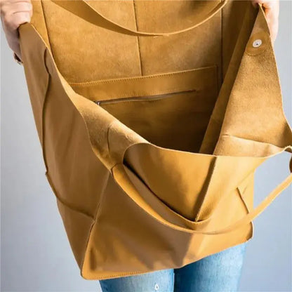 Elize - Vintage Leren Shopper Tas