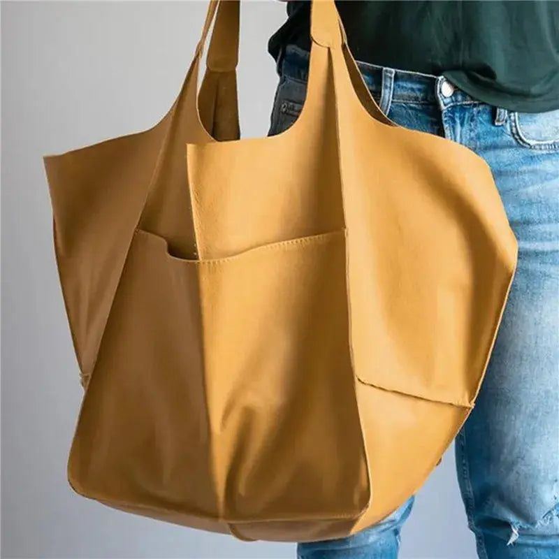 Elize - Vintage Leren Shopper Tas