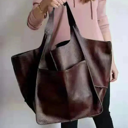 Elize - Vintage Leren Shopper Tas