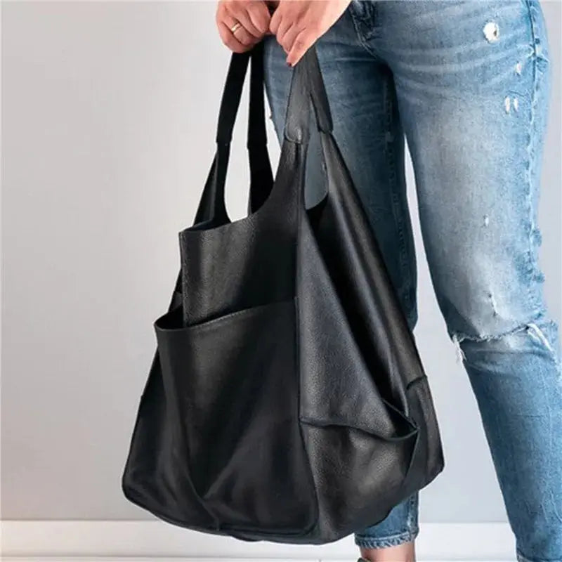 Elize - Vintage Leren Shopper Tas