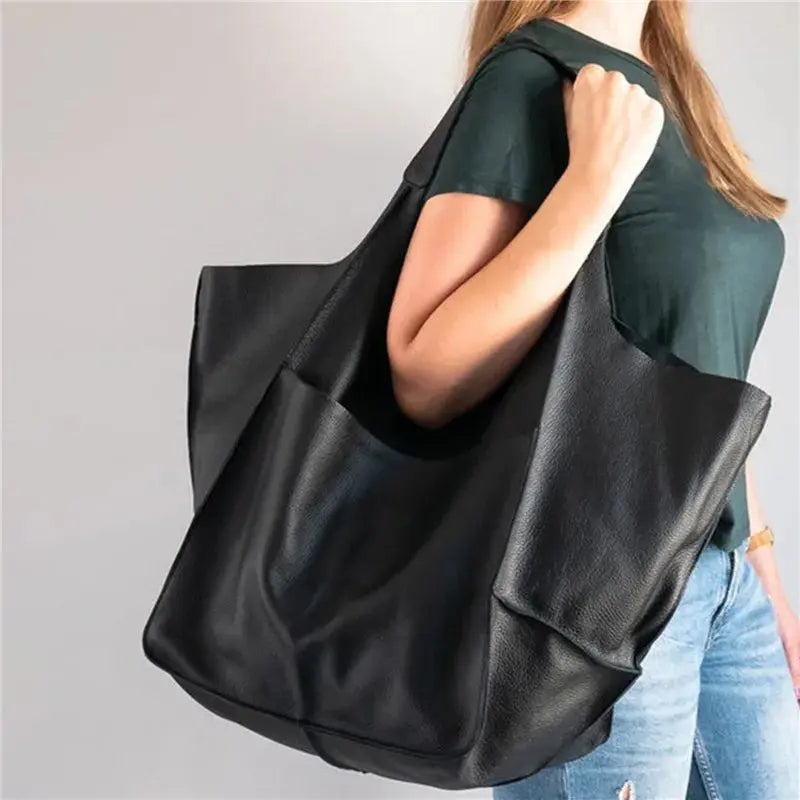 Elize - Vintage Leren Shopper Tas