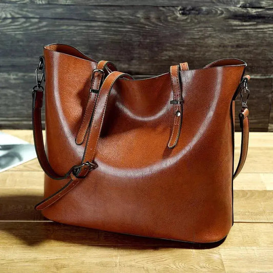 Lola - Tijdloze Vintage Leren Handtas