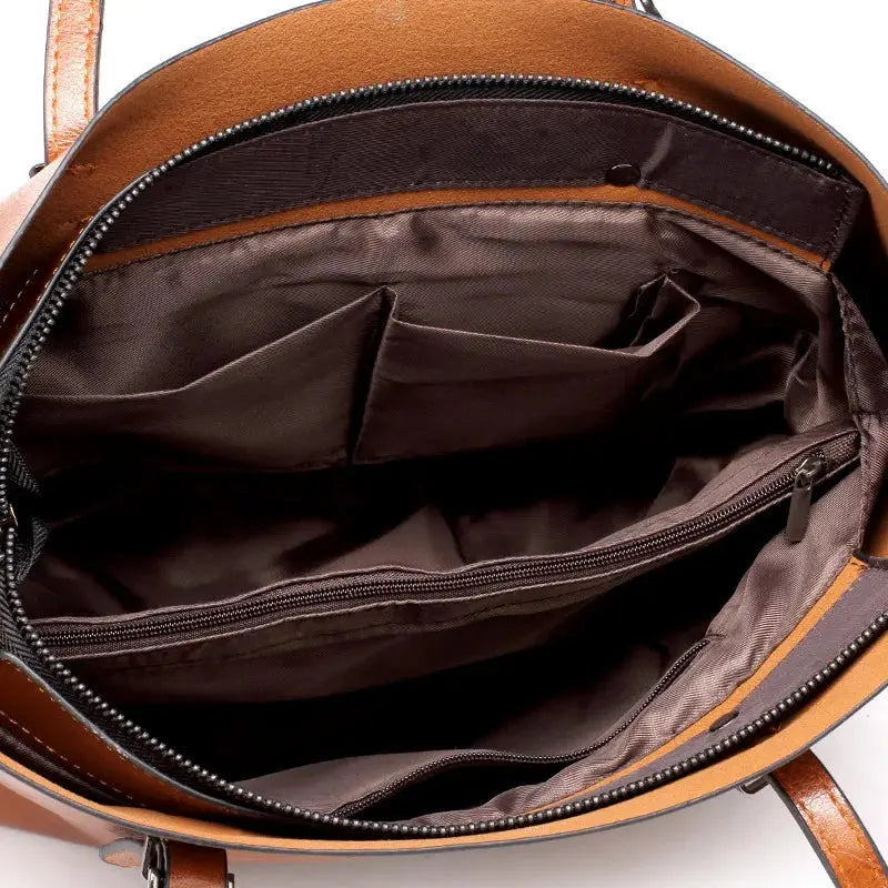 Lola - Tijdloze Vintage Leren Handtas