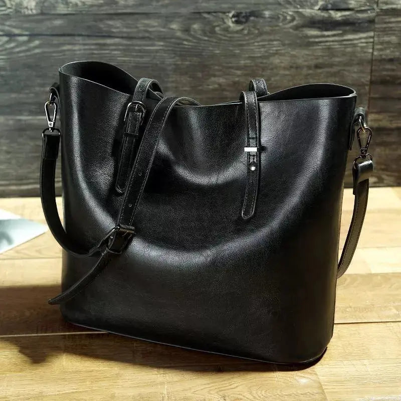 Lola - Tijdloze Vintage Leren Handtas
