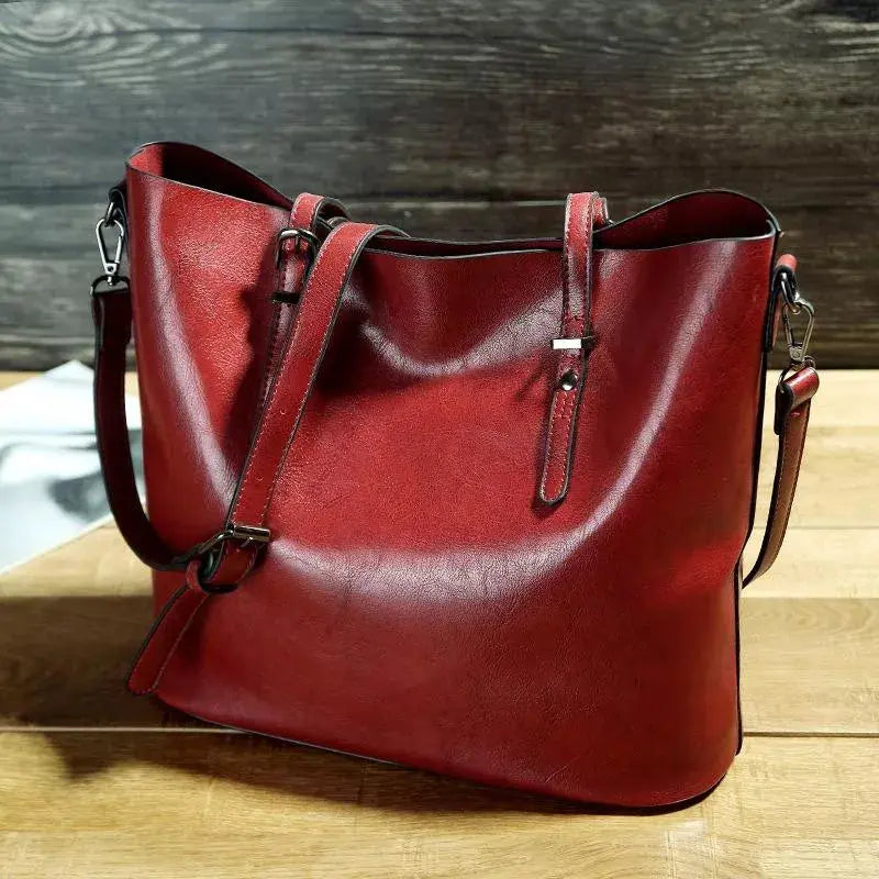 Lola - Tijdloze Vintage Leren Handtas