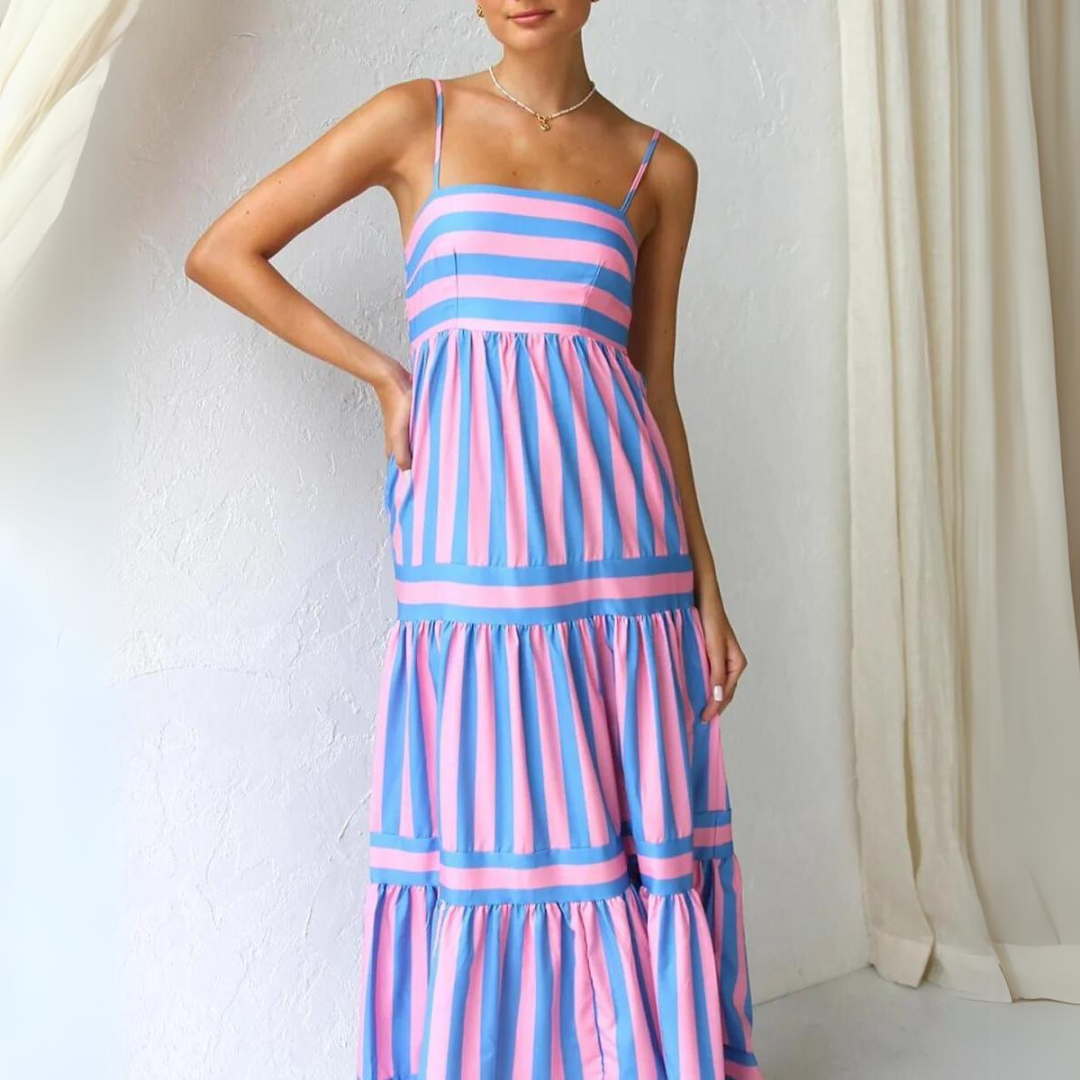 Juliet™ | Gestreepte Maxi Jurk