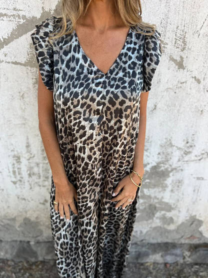 Lea | Flowy Leopard Jurk
