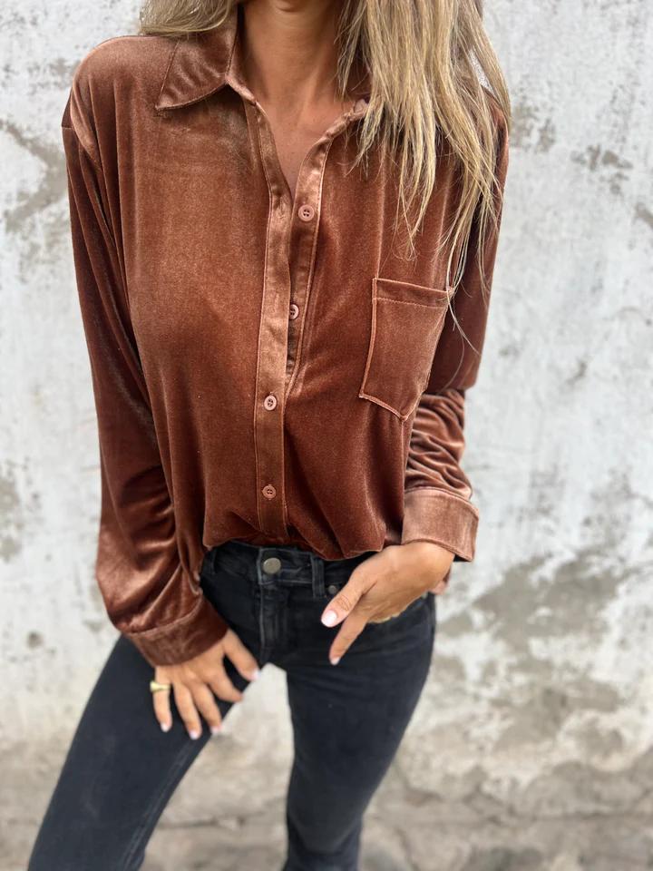 Giselle | Velvet Blouse