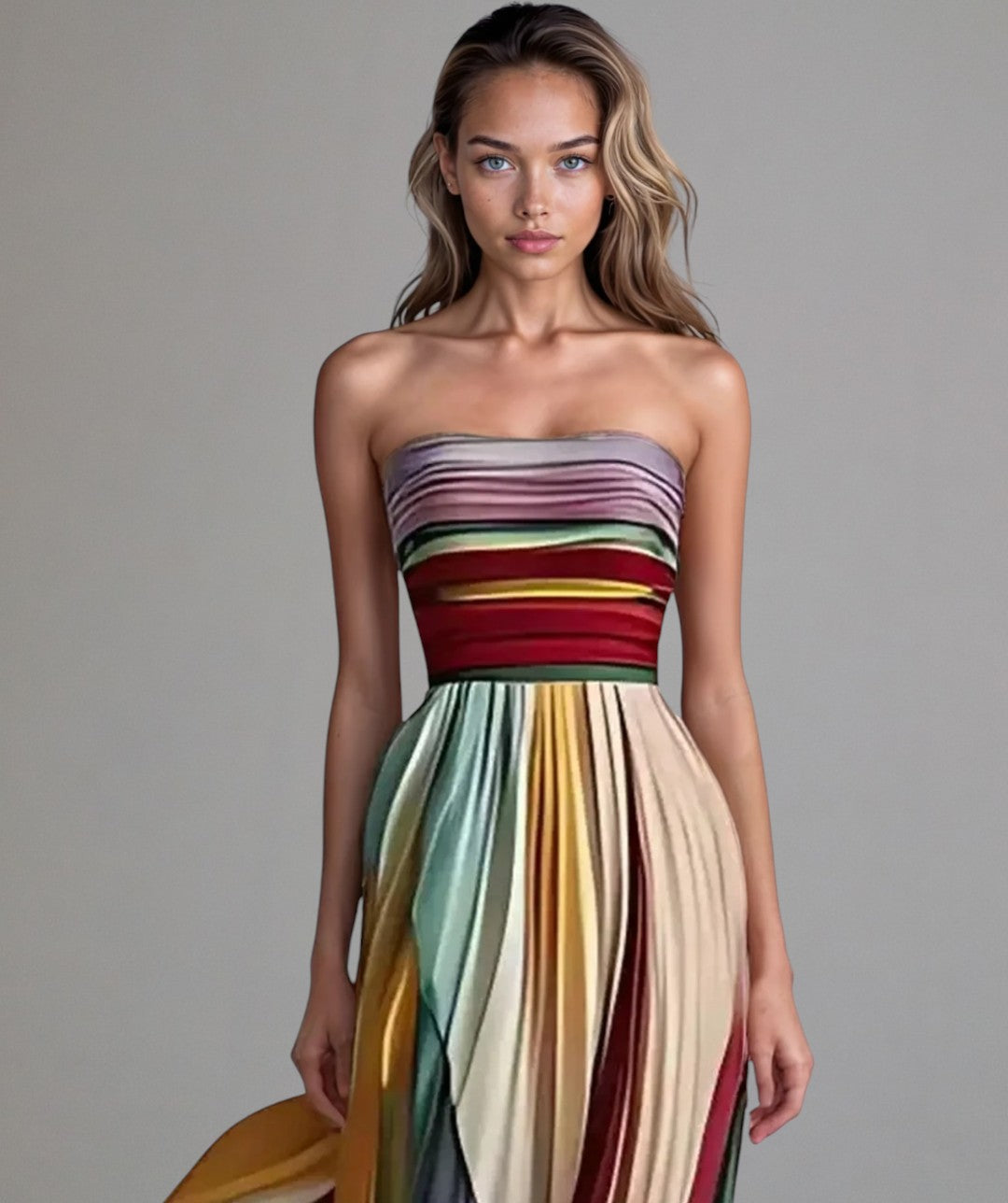 FLORA - ROBE SANS MANCHES COLORÉE