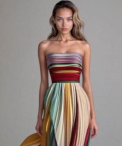 FLORA - ROBE SANS MANCHES COLORÉE
